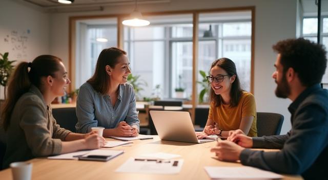 社内ミーティングの風景